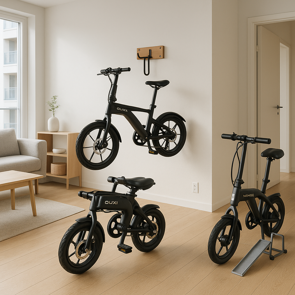Elektriniai dviračiai butui: kaip laikyti ir transportuoti OUXI V8 ULTRA, V8 MINI ir MWheel V20 MINI